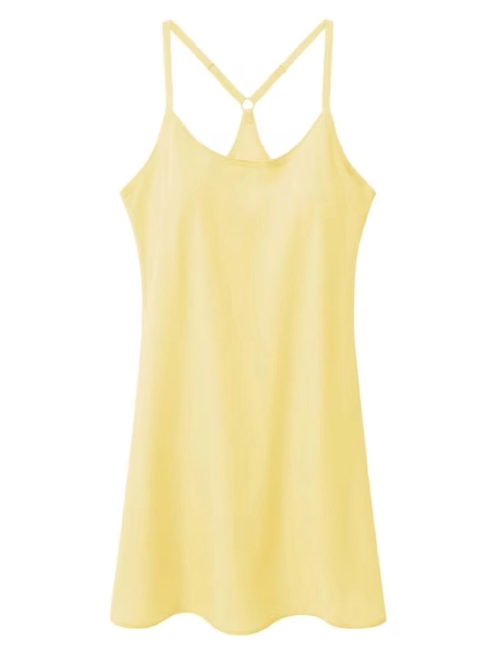 Outdoor Voices Pale Yellow Racerback Athletic Dress
